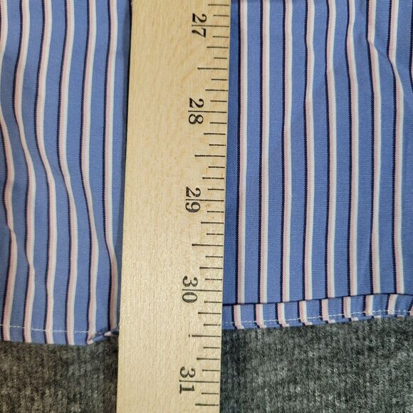 Vtg 90's Polo Ralph Lauren Mens Button Down Shirt Classi Fit Size M Blue Striped - Picture 9 of 9
